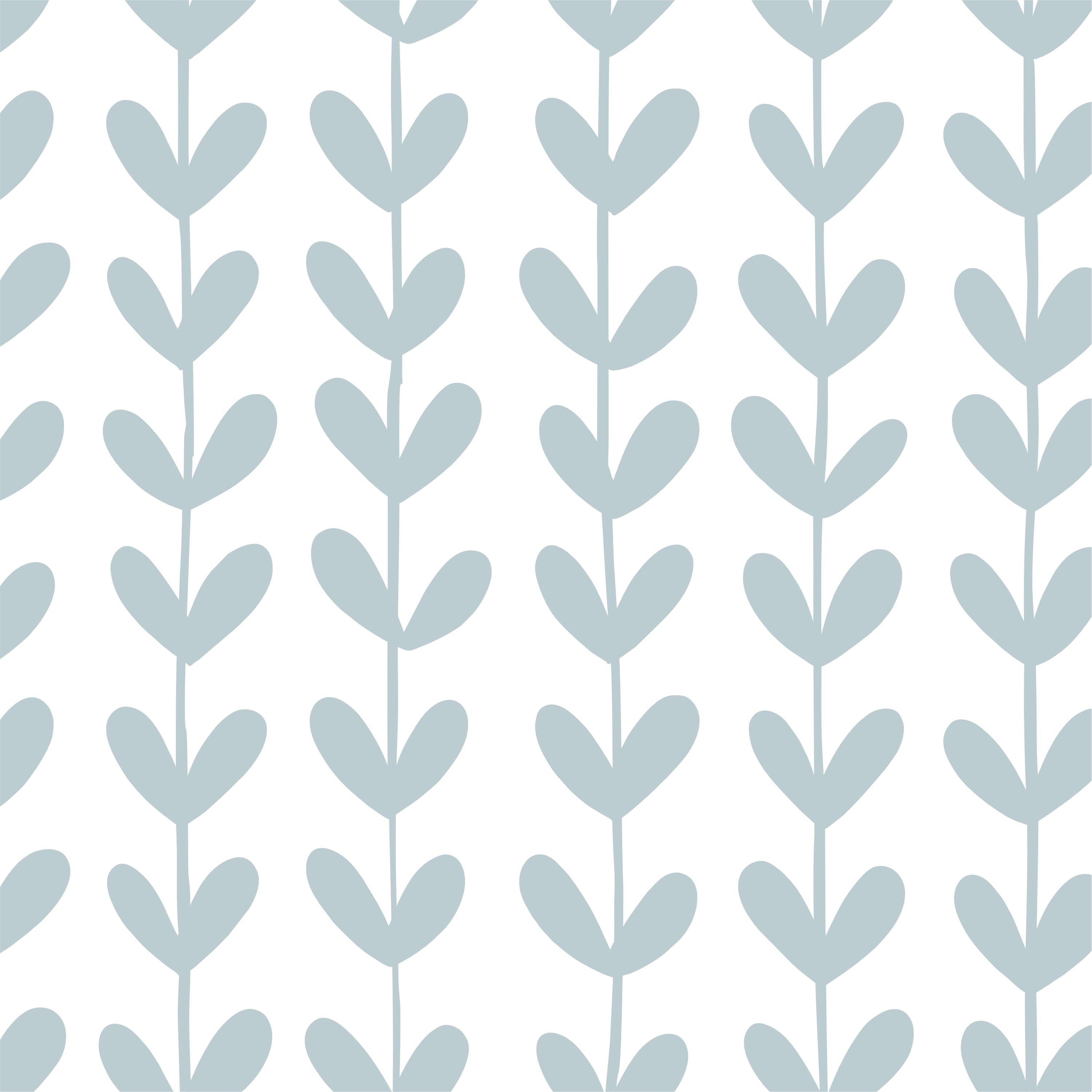 Papel de Parede Vaso de Alecrim Azul  2,80 x 0,45 m