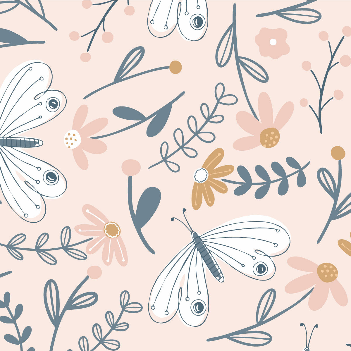 Papel de Parede Asas color Nude 2,80 x 0,45 m