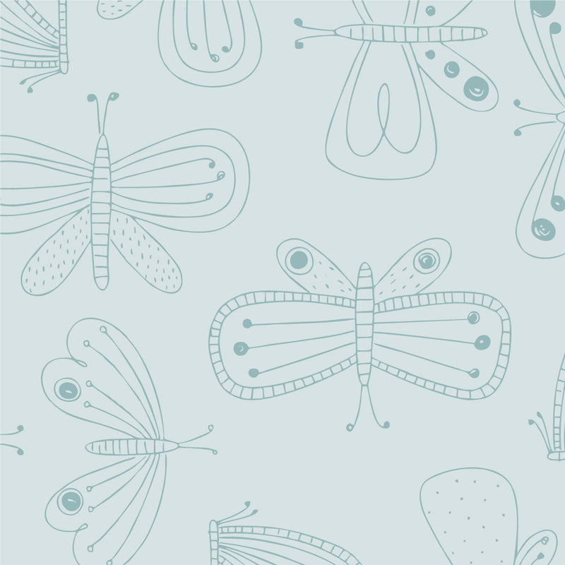Papel de Parede Casa de Borboleta color Acqua 2,80 x 0,45 m