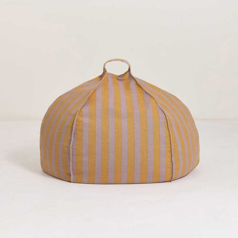 Puff VIBES round amarelo e lilás 70x30 cm