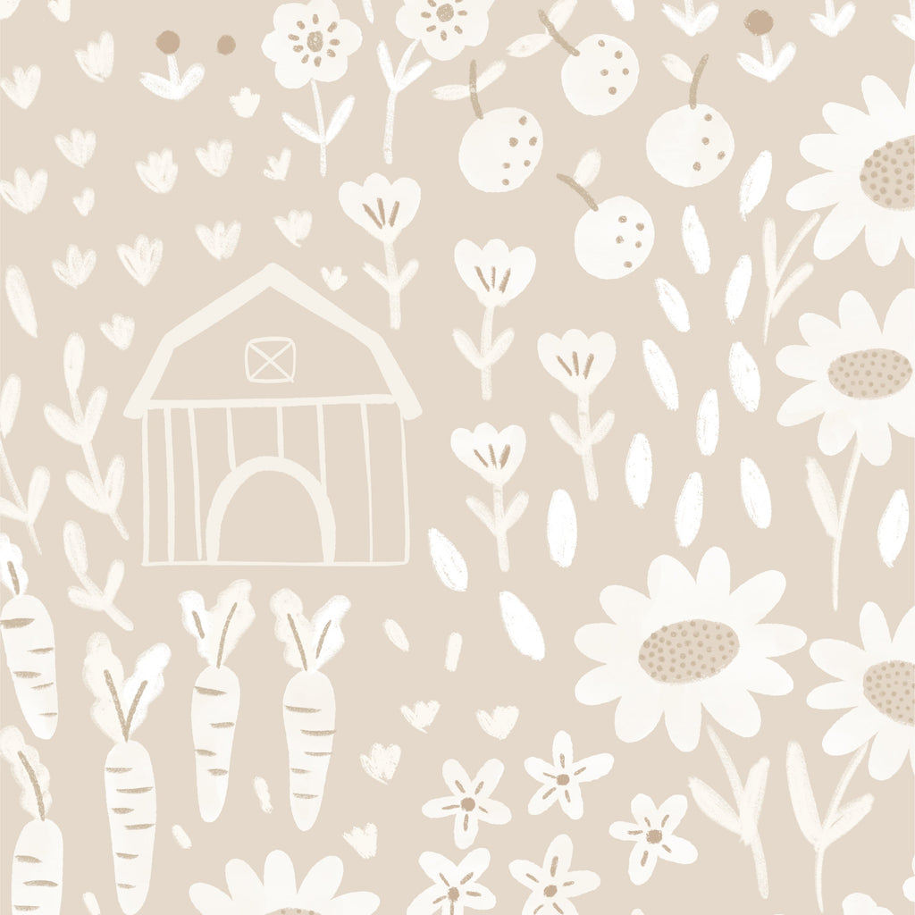 Papel de Parede Campo de Girassol color Bege  2,80 x 0,45 m