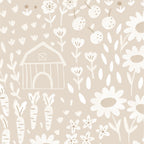 Papel de Parede Campo de Girassol color Bege  2,80 x 0,45 m