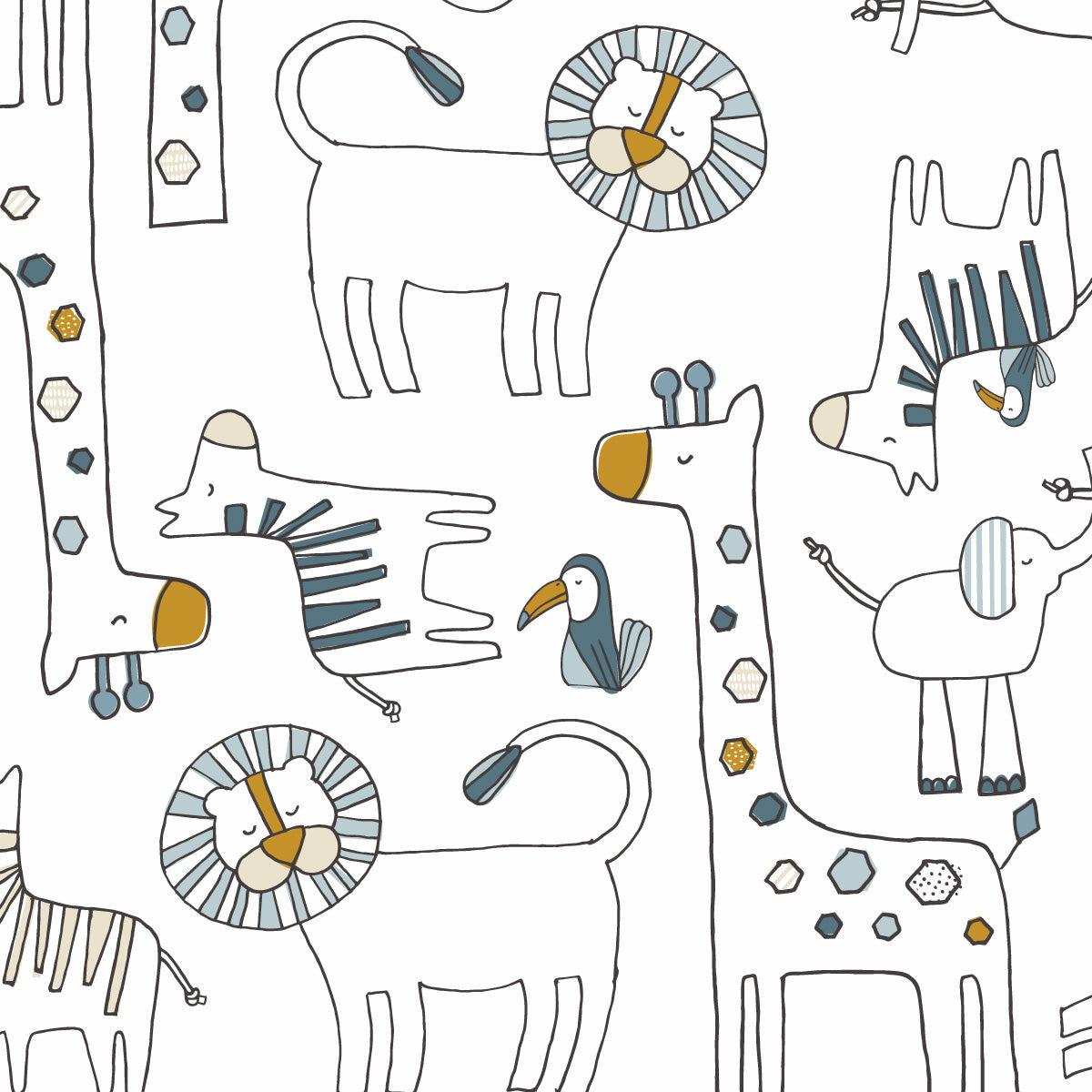 Papel de Parede Floresta Azul 2,80 x 0,45 m