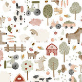 Papel de Parede Bichos da Fazenda 2,80 x 0,45 m