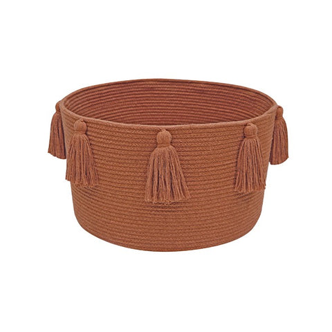 Cesta Tassels Castanha Ø40 x 25 cm