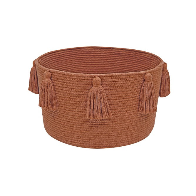 Cesta Tassels Castanha Ø40 x 25 cm