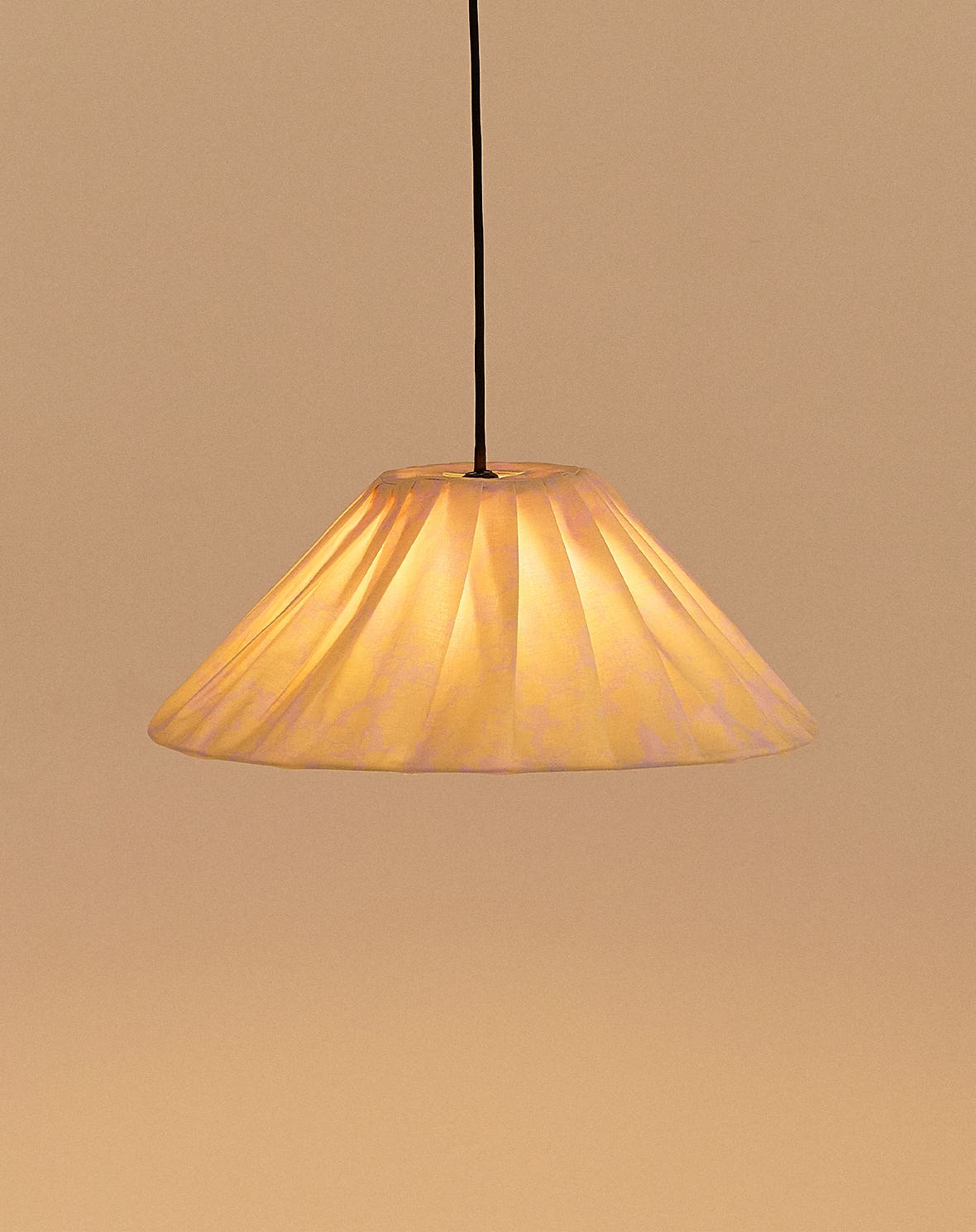 Lustre AVA peonias amarelo 50 X 21 cm