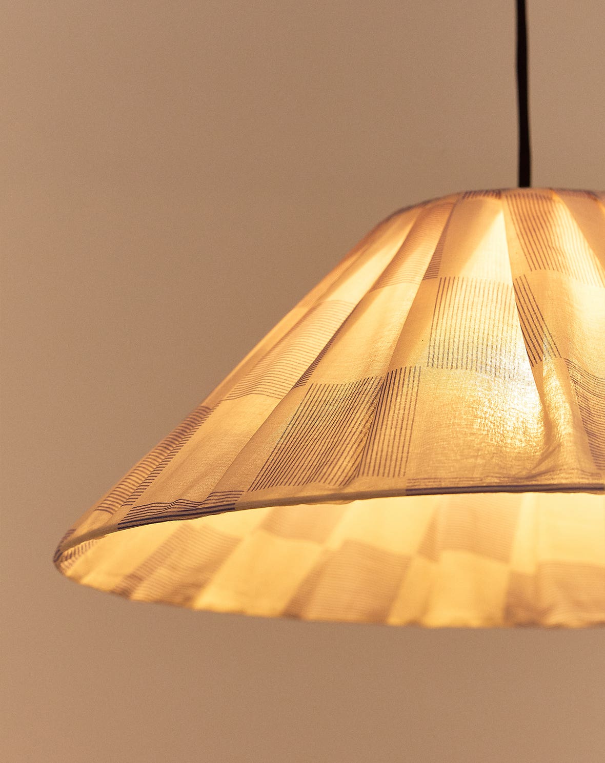 Lustre AVA peonias checks azul 50 X 21 cm