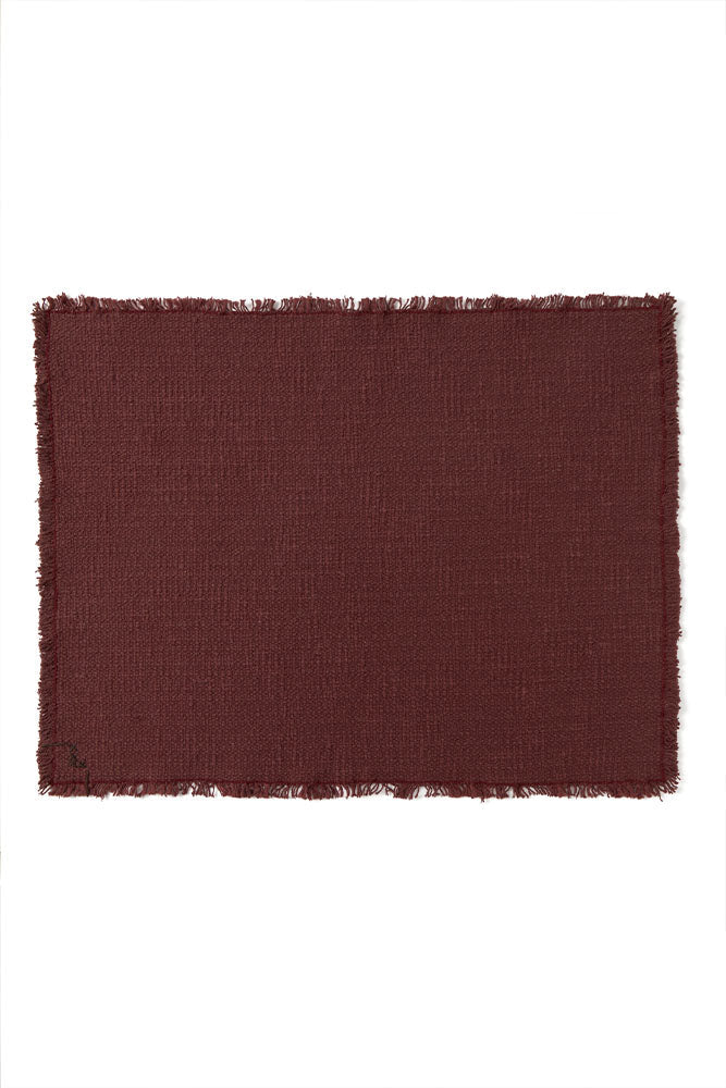 Jogo Americano Lorena Canals Handloom - Kit 2 unidades – Marsala 38 x 50 cm