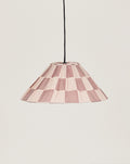 Lustre AVA peonias checks vermelho 50 X 21 cm