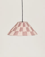 Lustre AVA peonias checks vermelho 50 X 21 cm