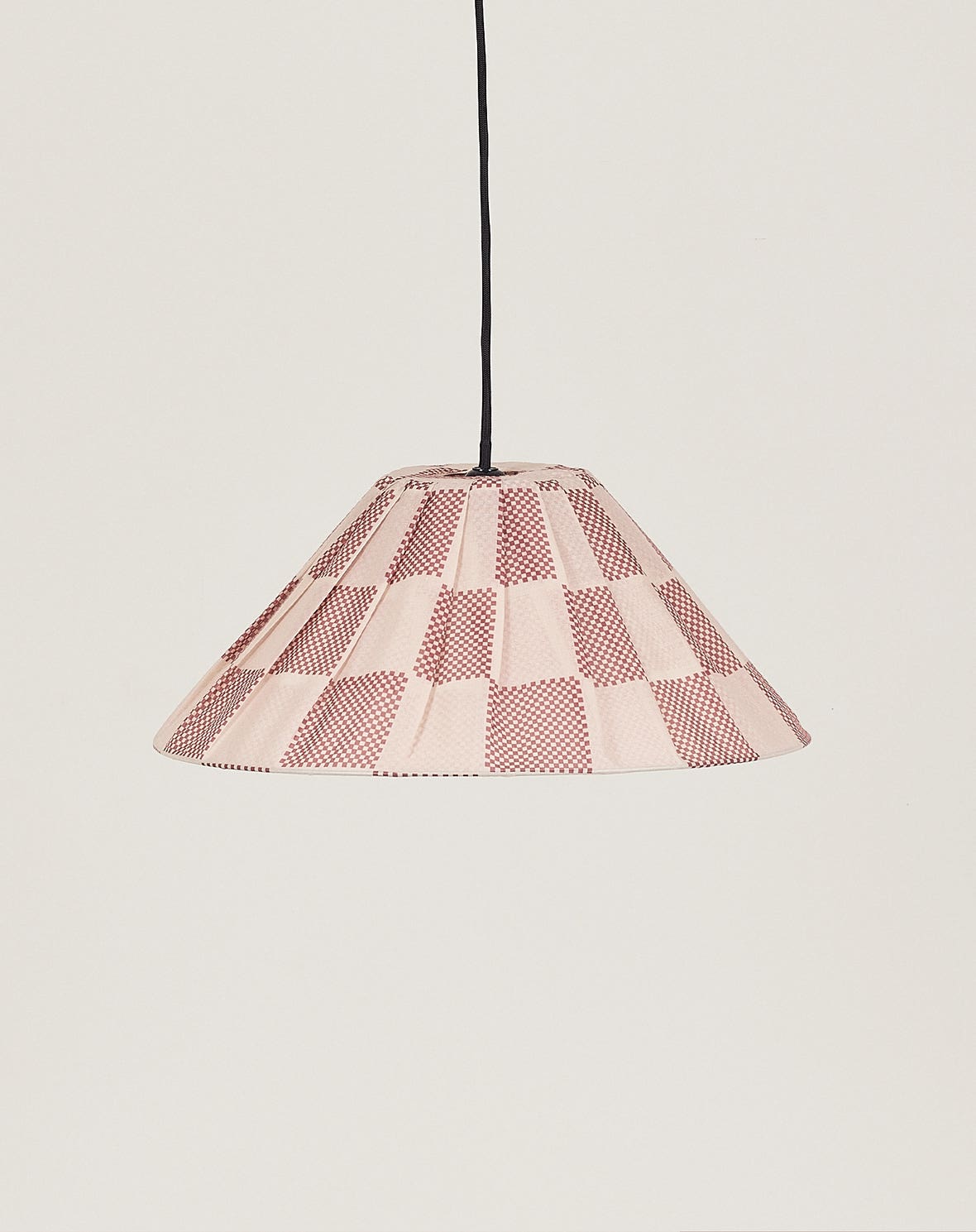 Lustre AVA peonias checks vermelho 50 X 21 cm