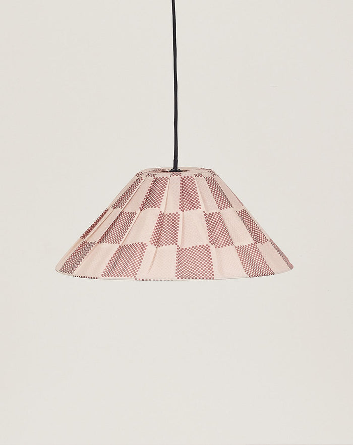 Lustre AVA peonias checks vermelho 50 X 21 cm