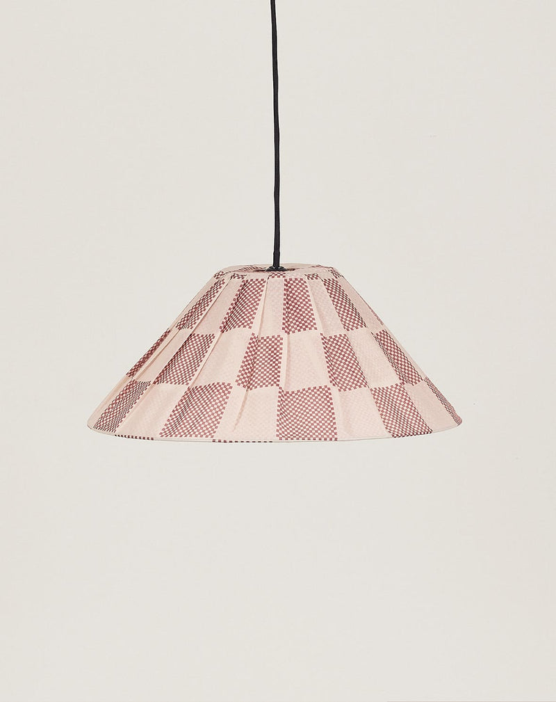 Lustre AVA peonias checks vermelho 50 X 21 cm