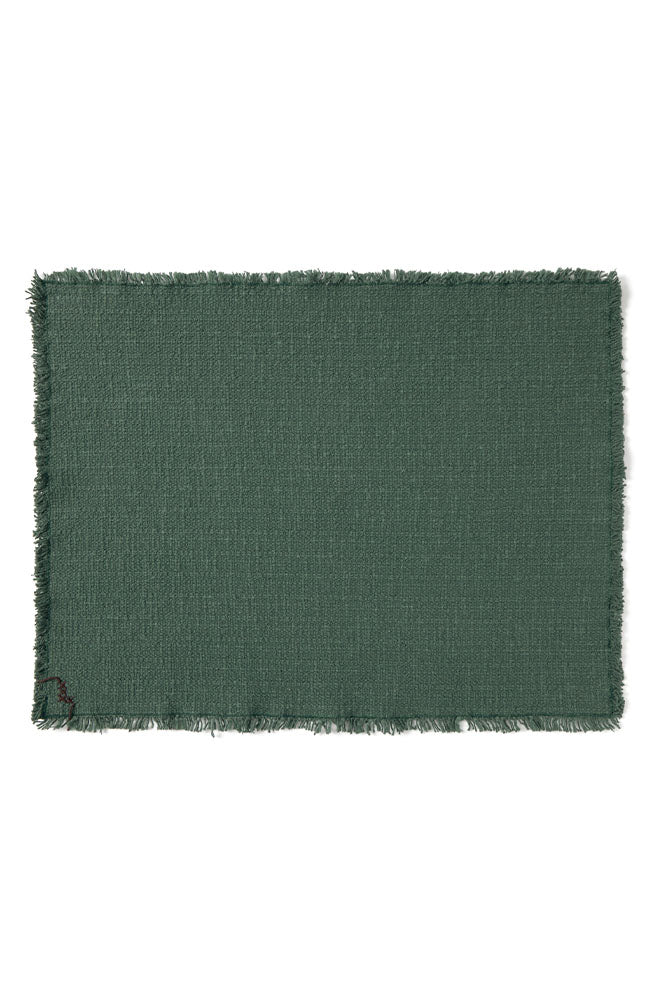 Jogo Americano Lorena Canals Handloom - Kit 2 unidades – Duck green - Verde pato 38 x 50 cm