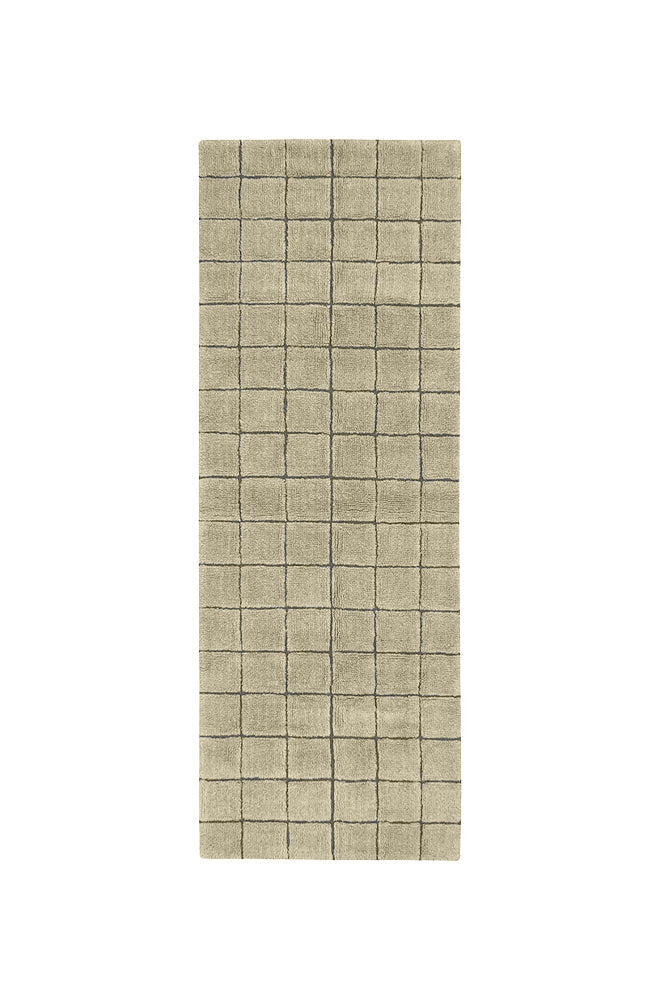 Passadeira de Lã Lavável Lorena Canals Woolable® Mosaic Musgo 80 x 230 cm