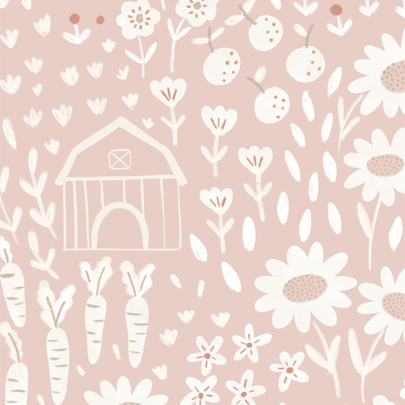 Papel de Parede Campo de Girassol color Rosa  2,80 x 0,45 m