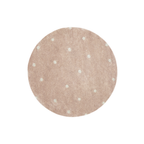 Tapete lavável Round Dot Rose Ø 140 cm