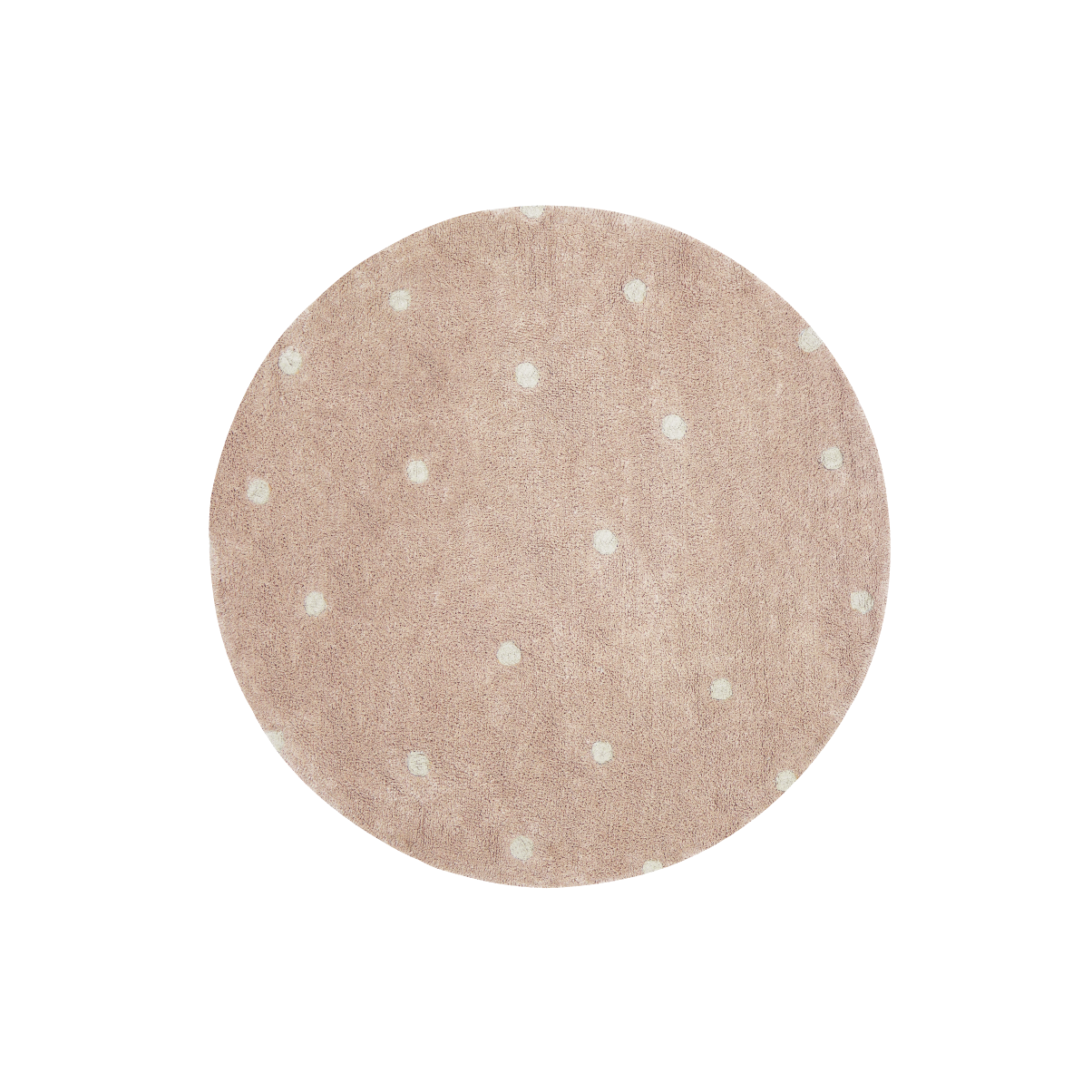 Tapete lavável Round Dot Rose Ø 140 cm