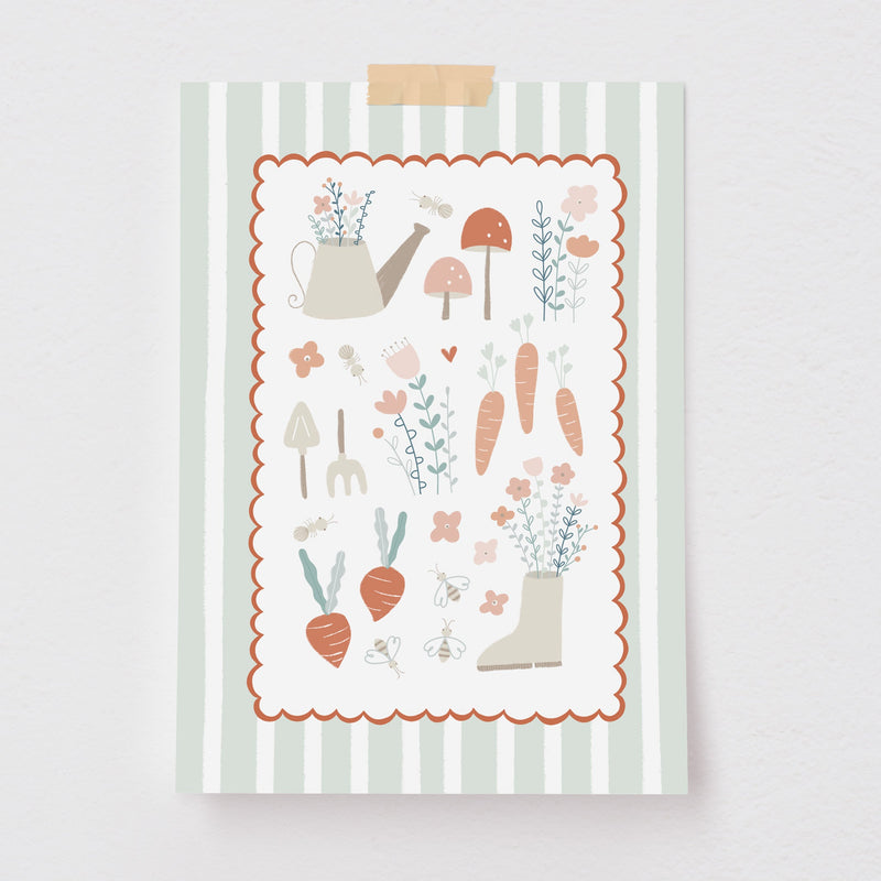 Pôster Decorativo Jardinagem