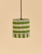 Lustre LINDA listras verde e azul 20 x 21 cm