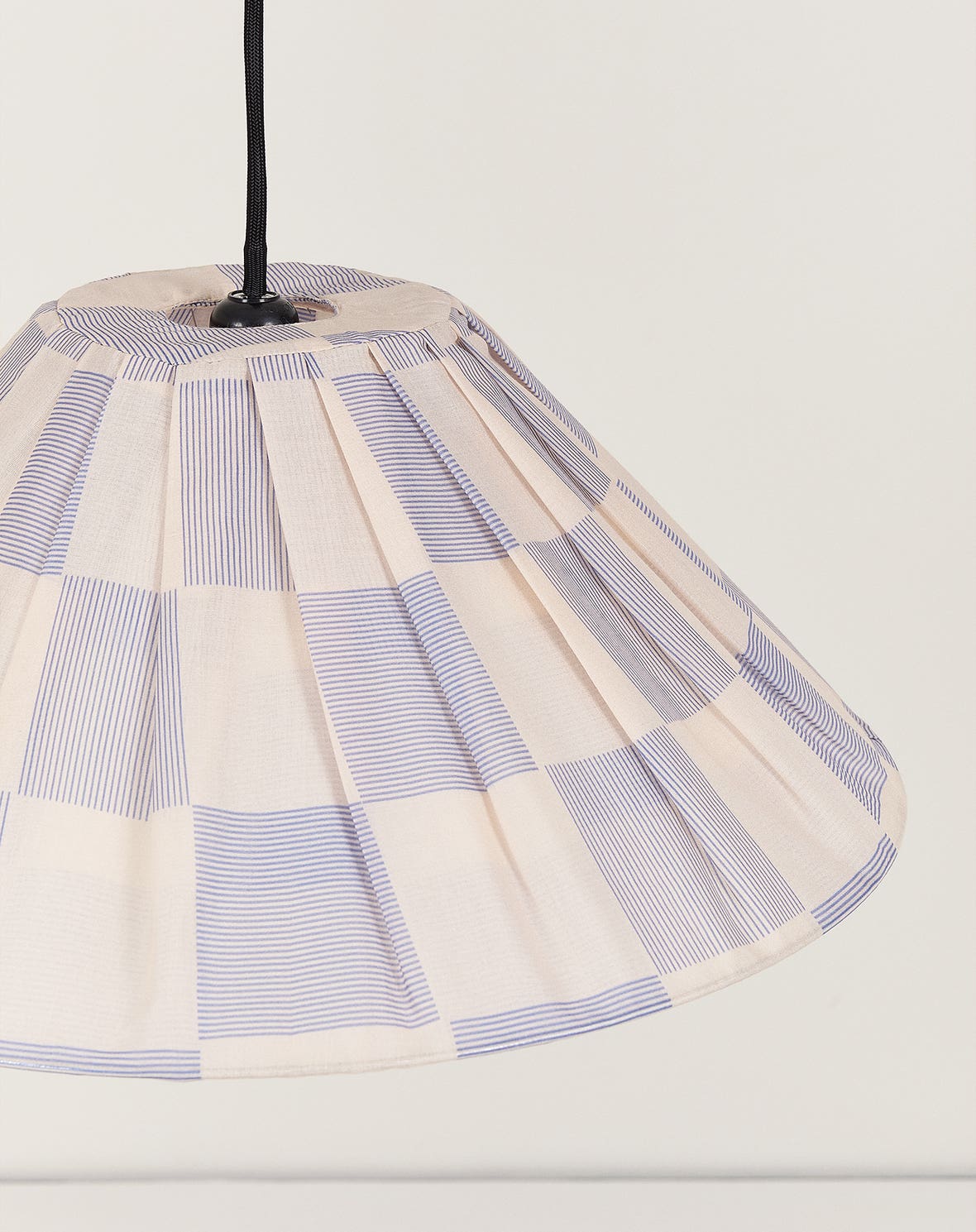 Lustre AVA peonias checks azul 50 X 21 cm