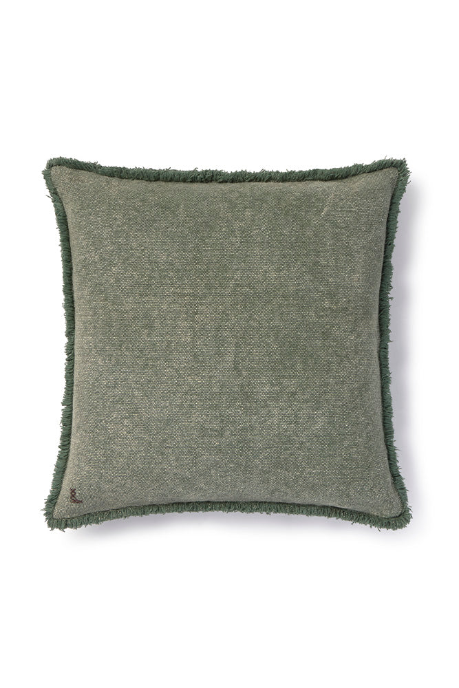 Almofada quadrada Lorena Canals Stonewashed Duck Green - Verde pato 45 x 45 cm