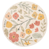 Tapete Redondo Lavável Flores Ø 160cm