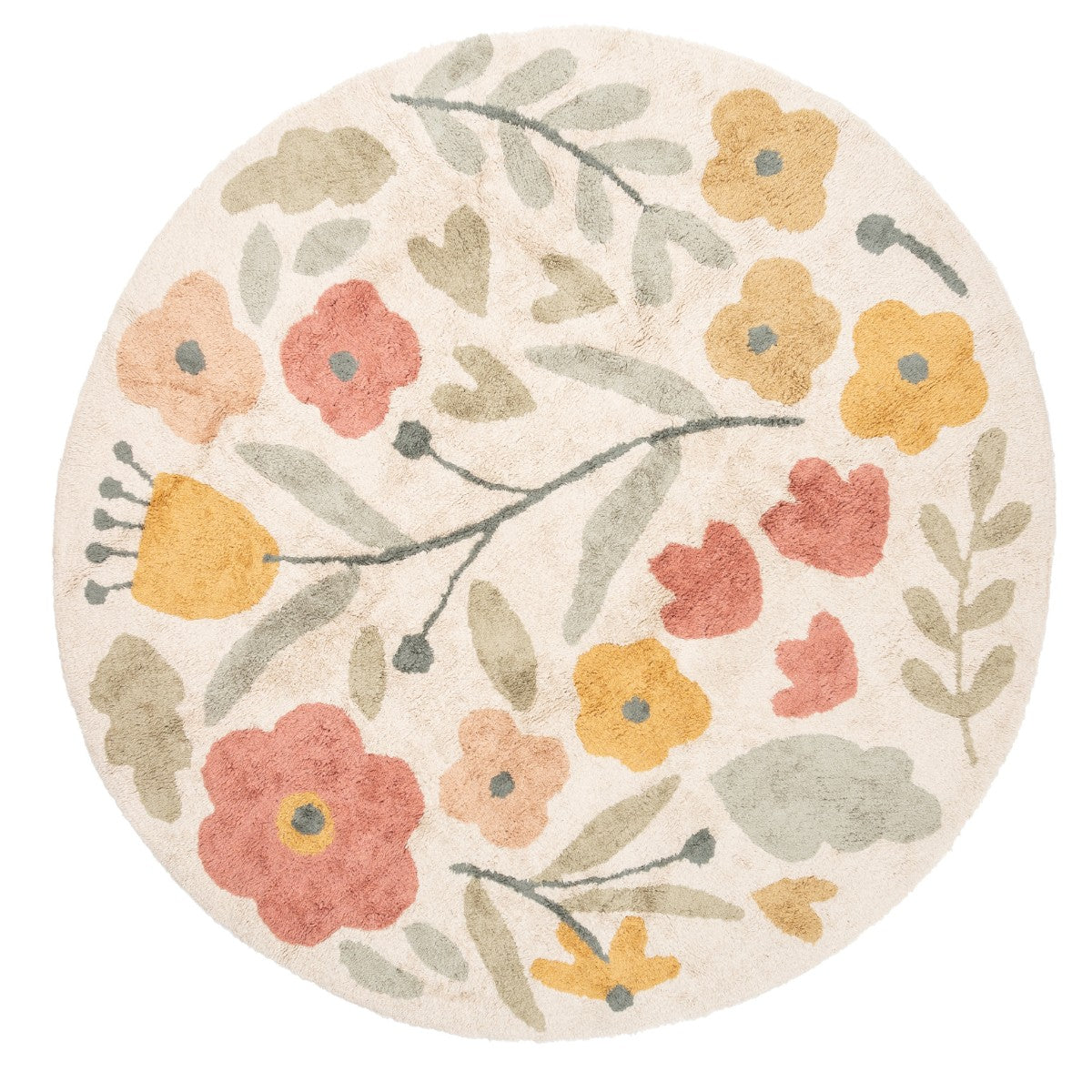 Tapete Lavável Flores Ø 160cm