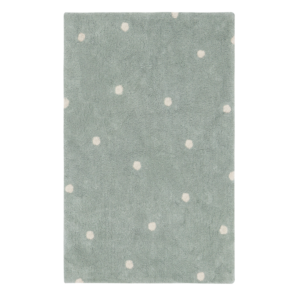 Tapete lavável Mini Dot Salvia azul 100 x 150 cm