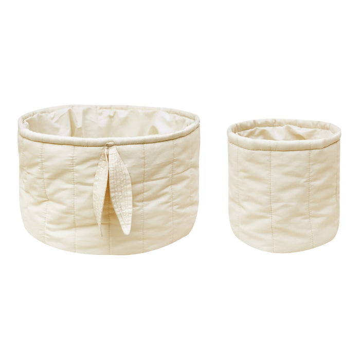 Kit de 2 Cestas Bambie Natural  Ø 30 x 20 cm e Ø 15 x 15 cm