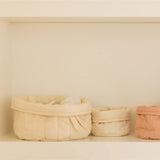 Kit de 2 Cestas Bambie Natural  Ø 30 x 20 cm e Ø 15 x 15 cm