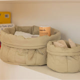 Kit de 2 Cestas Bambie Olive Ø 30 x 20 cm e Ø 15 x 15 cm