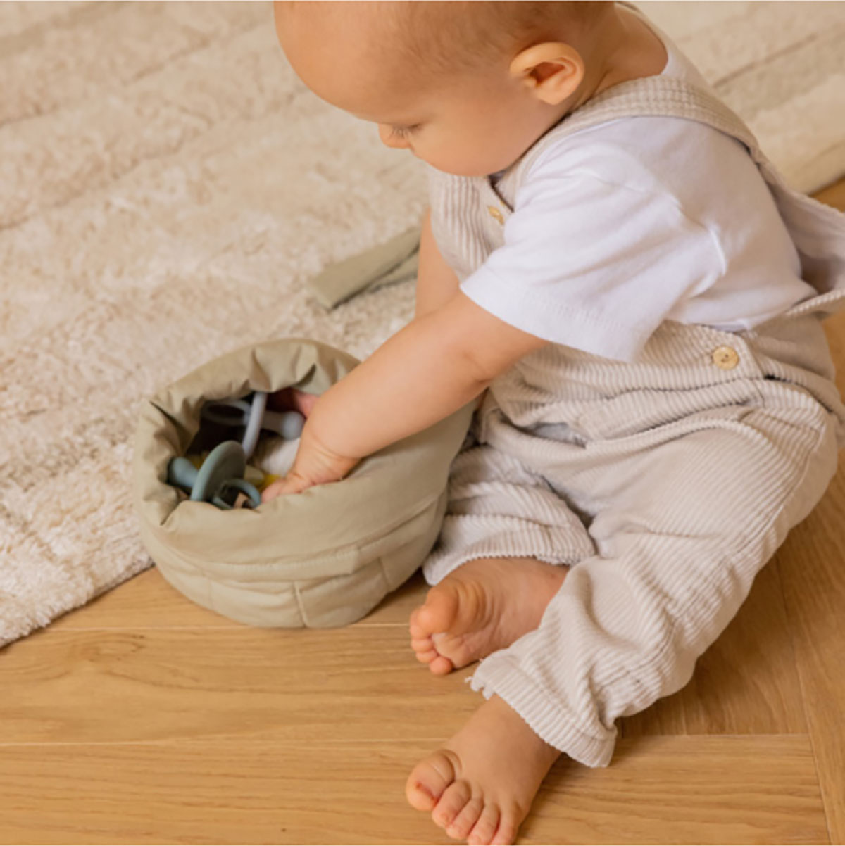 Kit de 2 Cestas Bambie Olive Ø 30 x 20 cm e Ø 15 x 15 cm