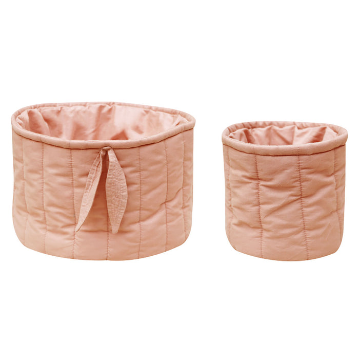 Cesto Kit de 2 Cestas Bambie Vintage Nude Ø 30 x 20 cm e Ø 15 x 15 cm