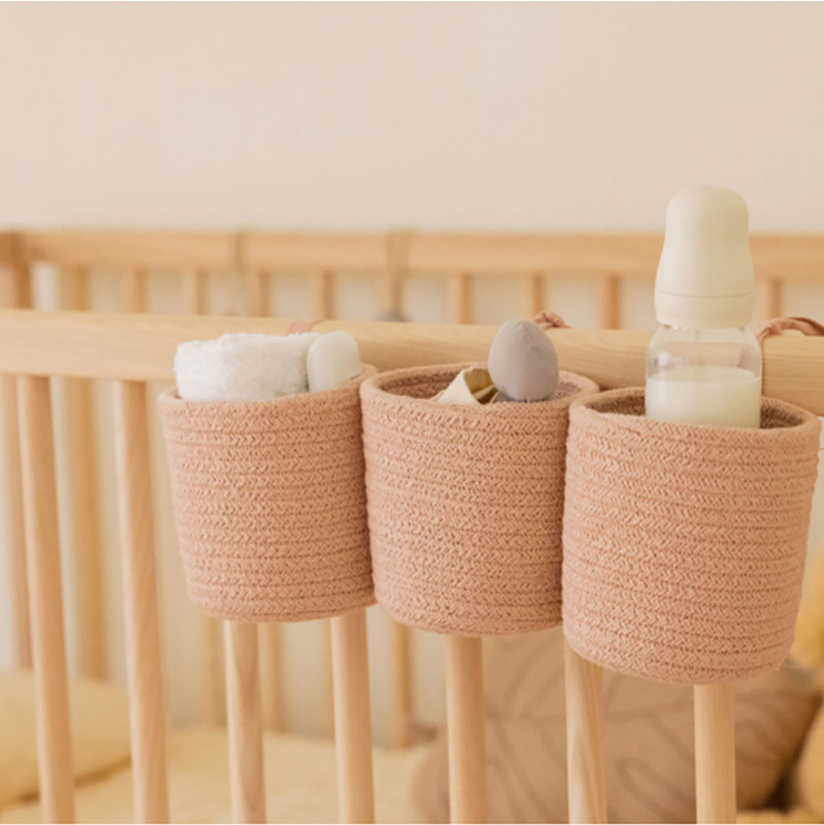 Cesta de berço Bobby Vintage Nude 12 x 32 x 10 cm