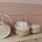 Cesta Acolchoada Matcha 30 x 20 x 20 cm