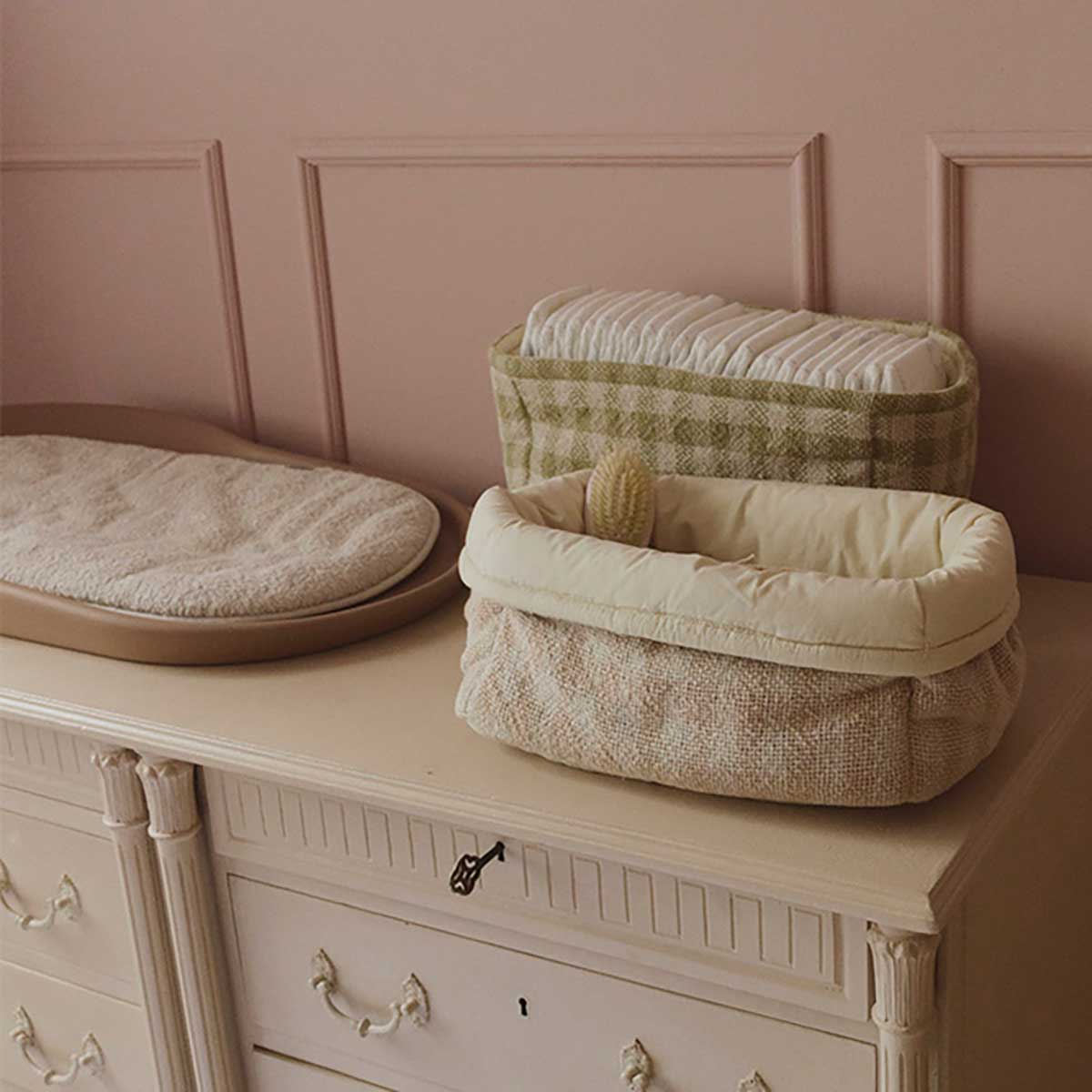 Cesta Acolchoada Rose 30 x 20 x 20 cm