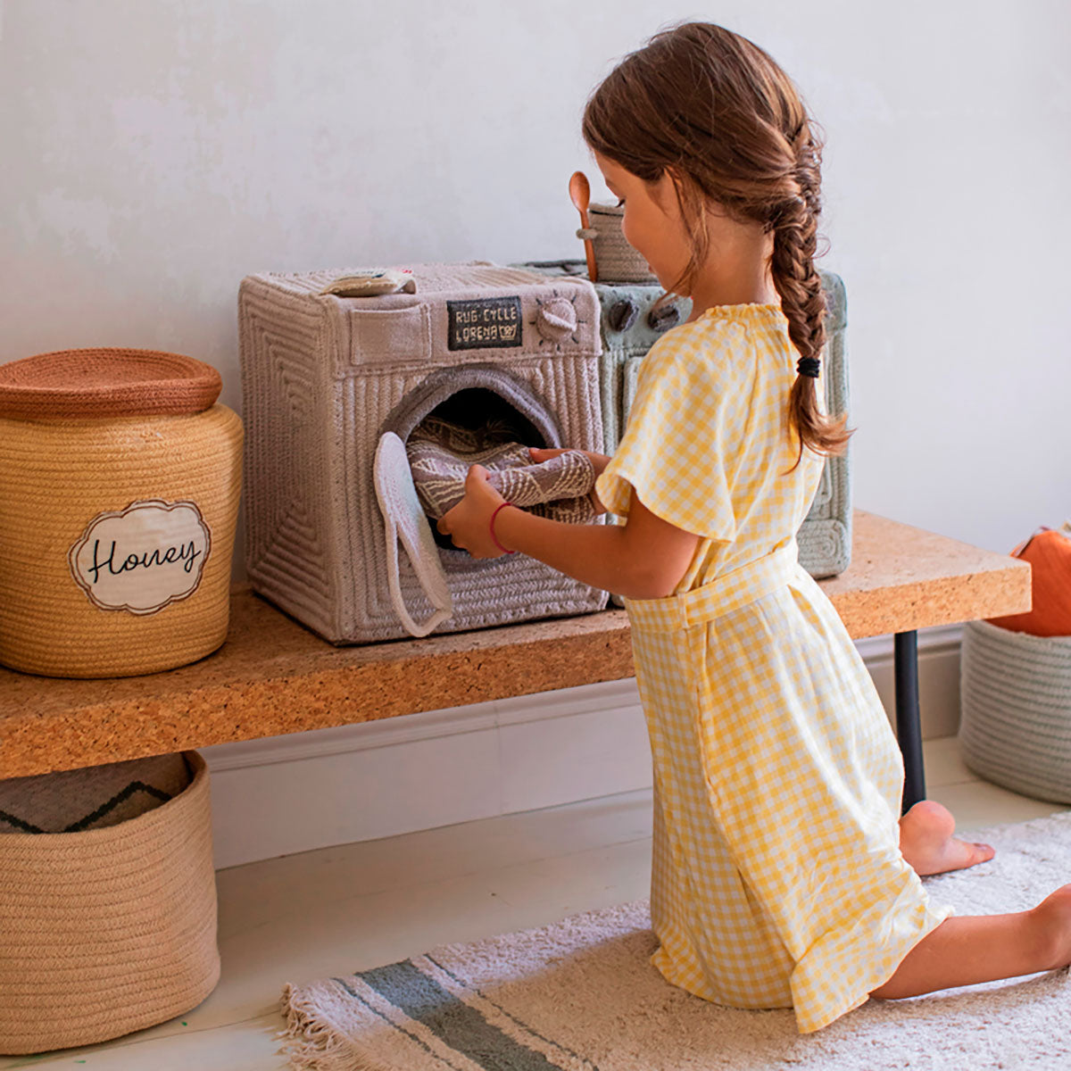 Cesta de brincar Washing Machine 30 x 33 x 31 cm