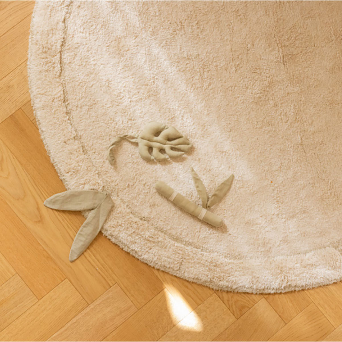 Tapete lavável Bamboo Leaf Ø 120 cm