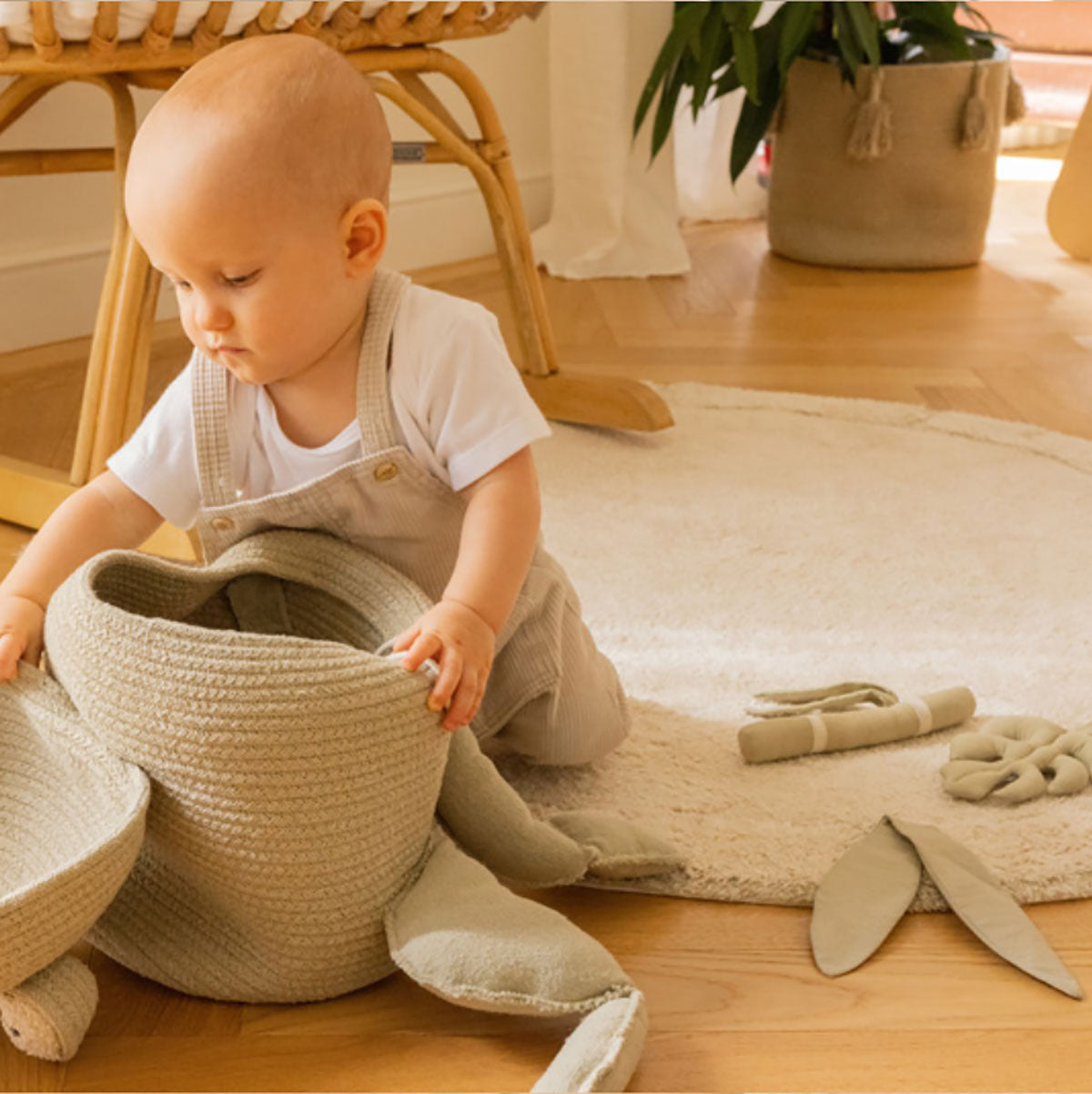 Tapete lavável Bamboo Leaf Ø 120 cm