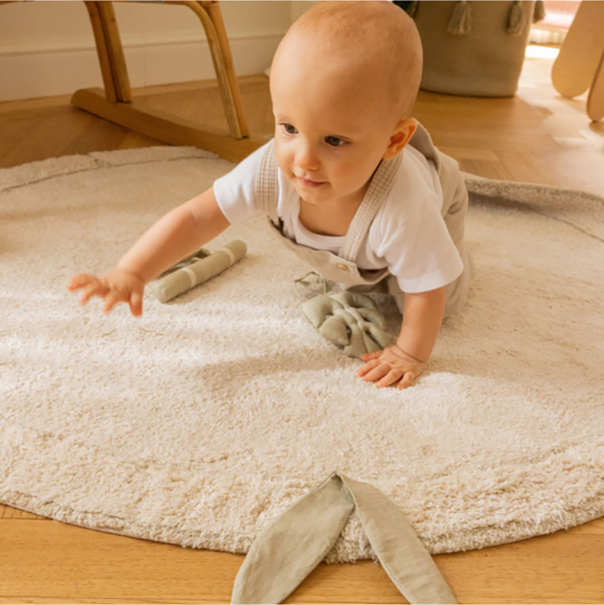 Tapete lavável Bamboo Leaf Ø 120 cm