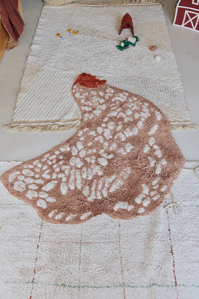 Tapete lavável Chicken 110 x 100 cm