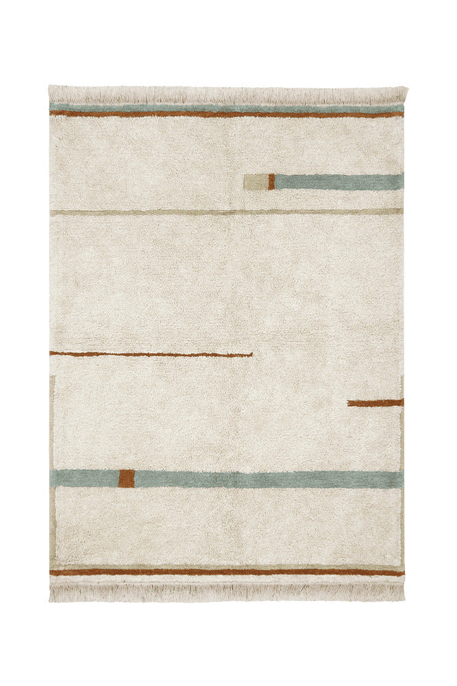 Tapete lavável Lanes azul vintage 120 x 160 cm