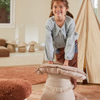 Tapete lavável Round Dot Rose Ø 140 cm