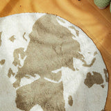 Tapete Lavável Redondo RugCycled Mapa Mundi Ø 120 cm