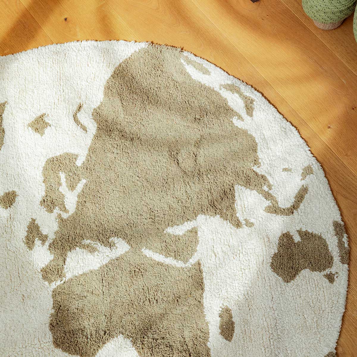 Tapete Lavável Redondo RugCycled Mapa Mundi Ø 120 cm