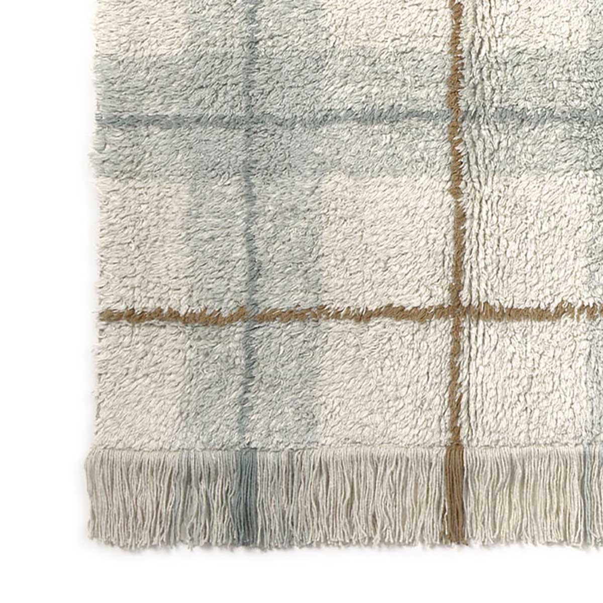 Tapete lavável Tartan Salvia azul S 90 x 120 cm