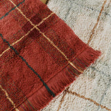 Tapete lavável Tartan Salvia azul S 90 x 120 cm