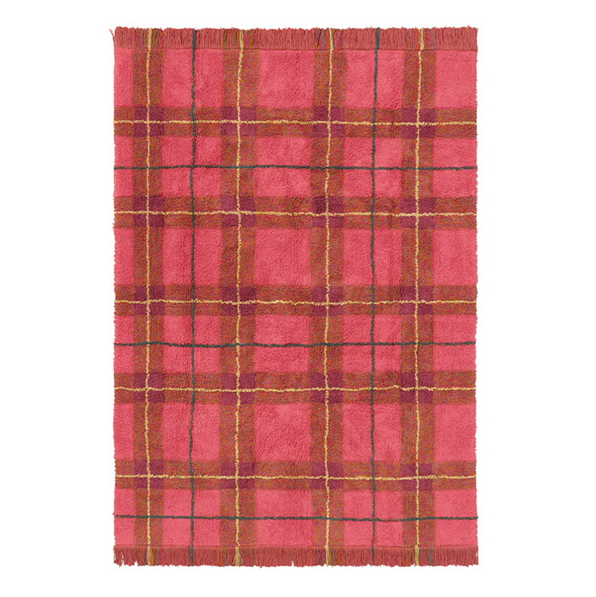 Tapete lavável Tartan Vintage Red S 90 x 120 cm